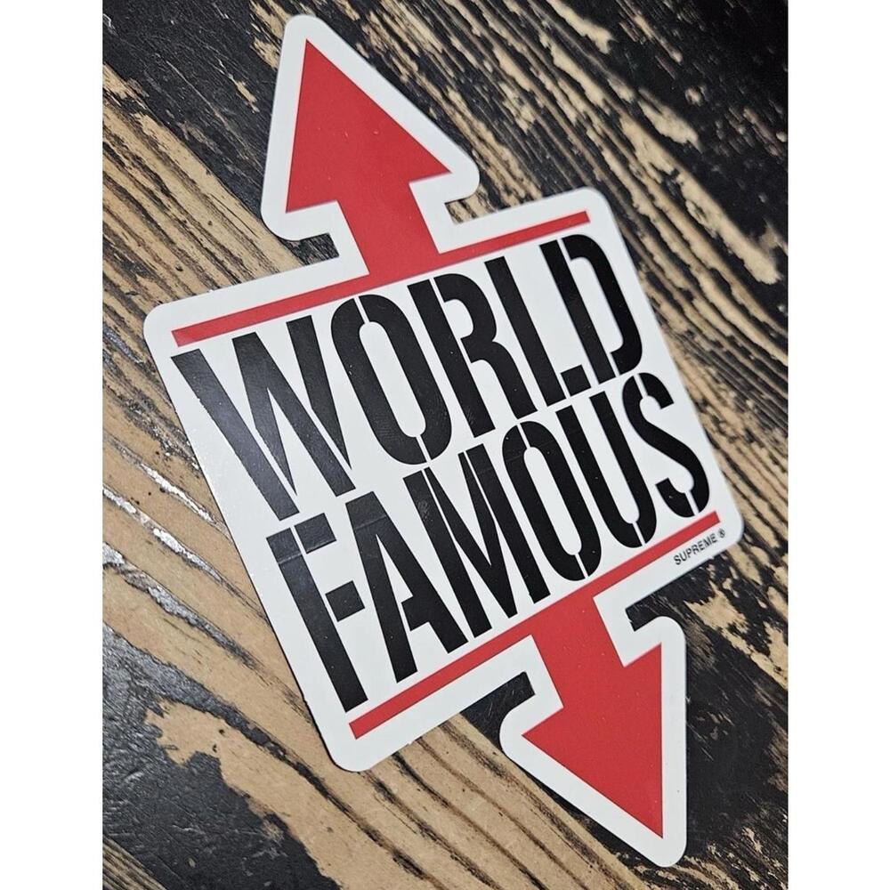 New Supreme World Famous Sticker SS26 + FREE SURPRISE